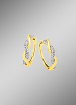 Wundervolle Creolen mit 60 Diamanten 