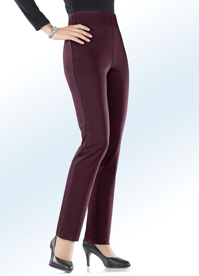 Shapinghose mit angesagter Zierpaspel BORDEAUX