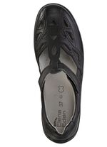 ELENA EDEN, sommerliche Damen-Slipper, Weite H, mit herausnehmbarem Fu&szlig;bett SCHWARZ