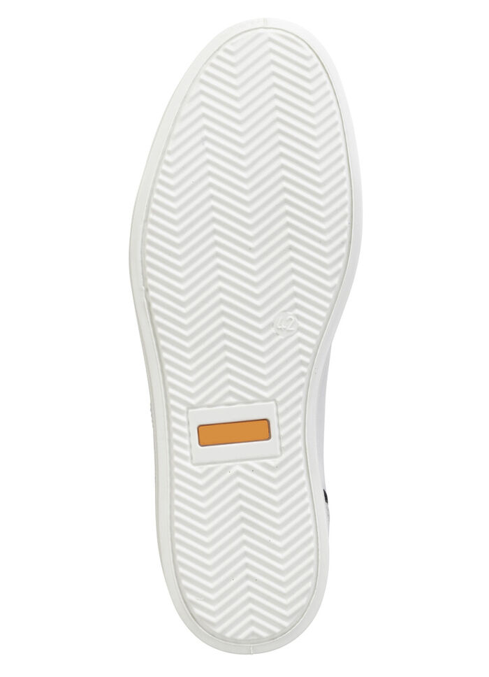 GINO Galante Sneaker mit Kontrast-Besätzen und Zierlochung WEISS