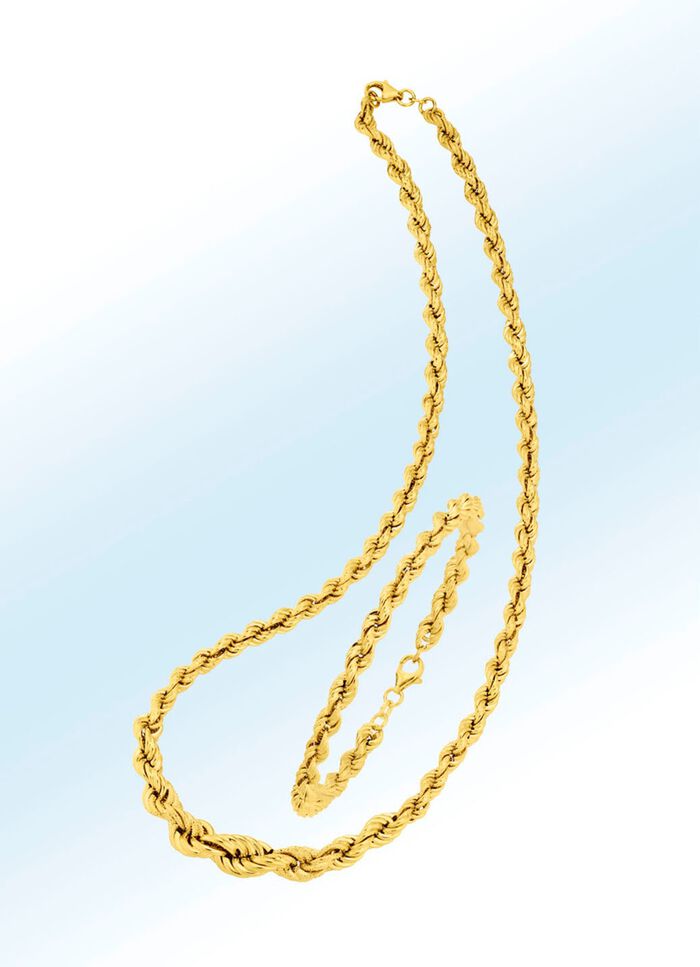 Klassische Kordelketten-Garnitur aus Gold 