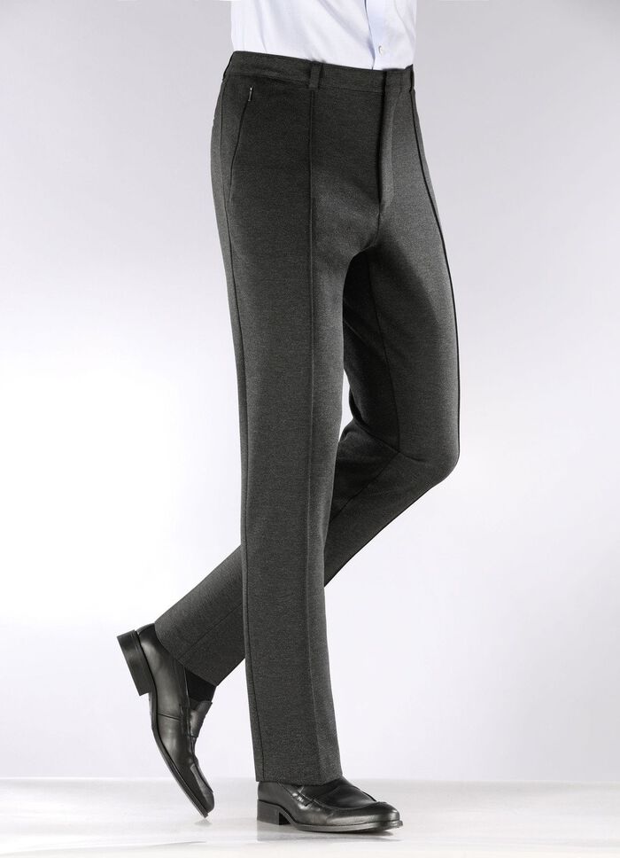  Modische "Klaus Modelle"-Hose mit Dehnbund in 4 Farben ANTHRAZIT MELIERT