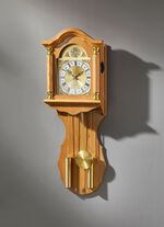 Wanduhr mit Westminster-Quarzuhrwerk EICHE