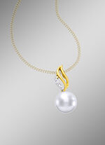 Anh&auml;nger mit S&uuml;&szlig;wasser-Zuchtperle und Diamanten 