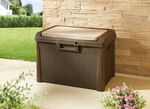 Gartenbox Santorini in elegantem Rattan-Design BRAUN