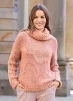 Pullover in aufwendiger Struktur mit Glitzer 