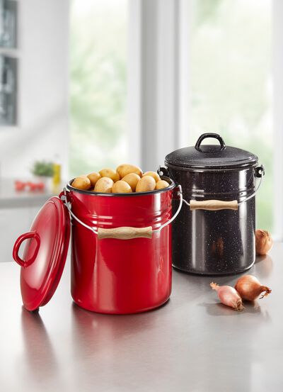 Eimer aus hochwertiger Emaille 