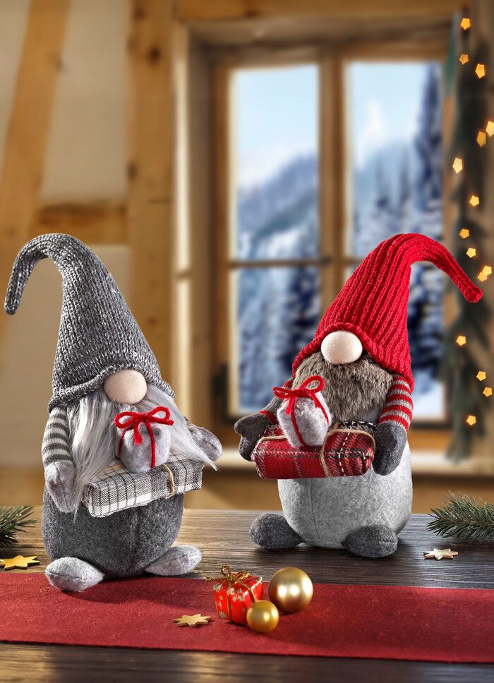 Putzige Wichtel mit Zipfelm&uuml;tze und Geschenken 