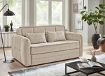 Schlafsofa mit Bettkasten CREME