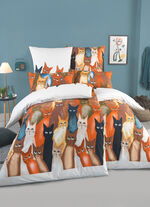 Beidseitig bedruckte Bettw&auml;sche-Garnitur 