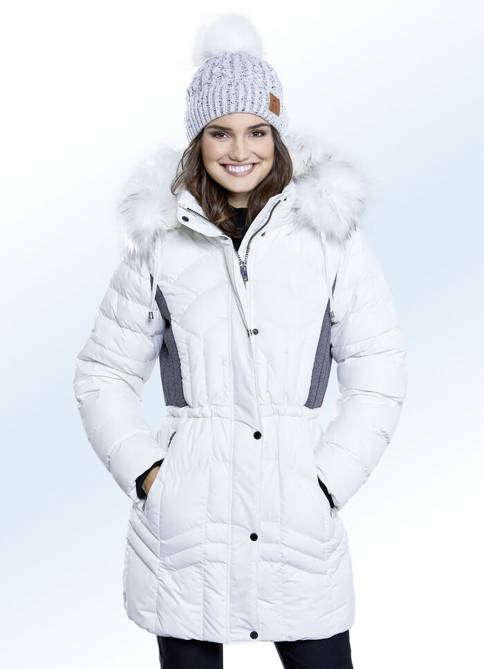 Longjacke mit interessanten Steppvarianten 