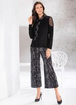 Shirt-Tunika mit Netz-Einsatz 