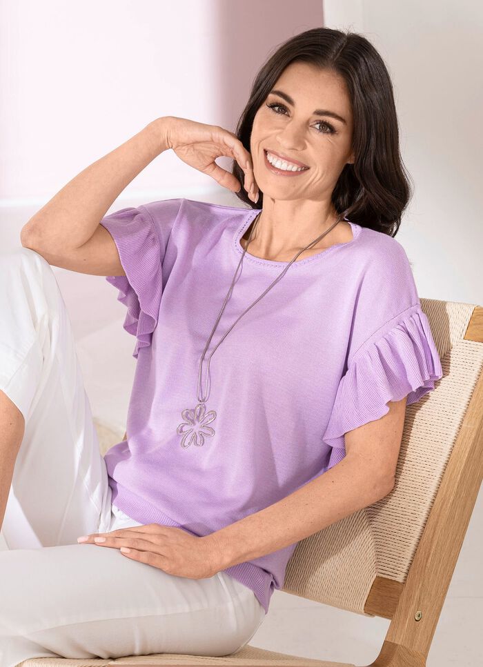 Pullover in weich fließender Qualität FLIEDER