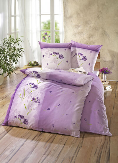 Bügelleichte DOBNIG Bettwäsche-Garnitur mit Reißverschluss 