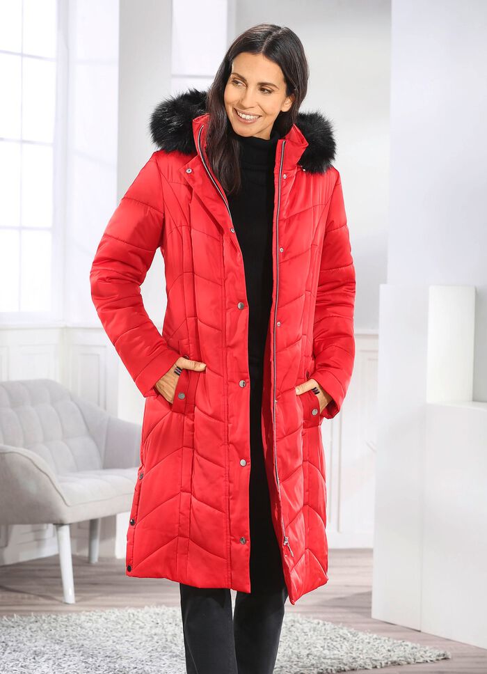 Mantel mit abnehmbarer Kapuze 