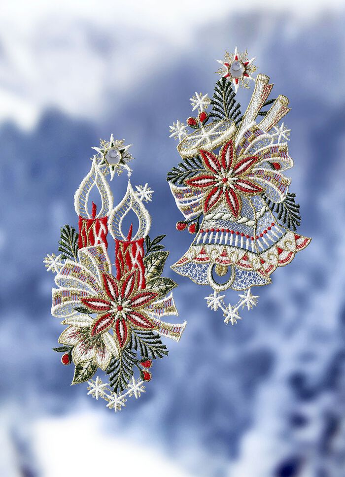 Fensterbild, 2er-Set,mit Saughaken 