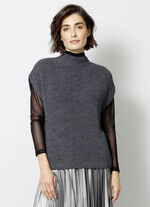 Pullunder in Perlfang ANTHRAZIT