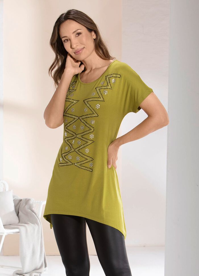 Longshirt mit überschnittener Schulterpartie PISTAZIE