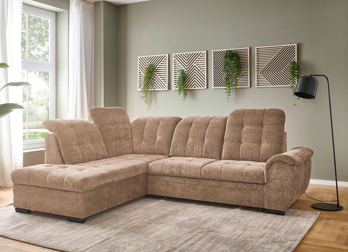  Bequeme Polsterecke mit Bettfunktion  