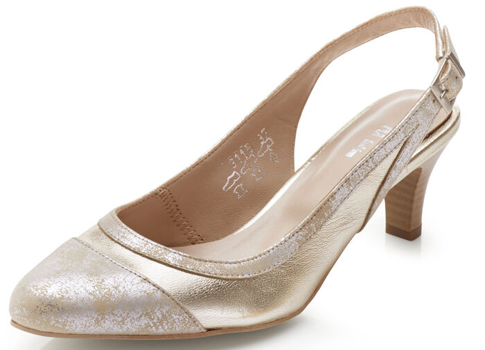 ELENA EDEN Sling-Pumps in edler Form GOLD