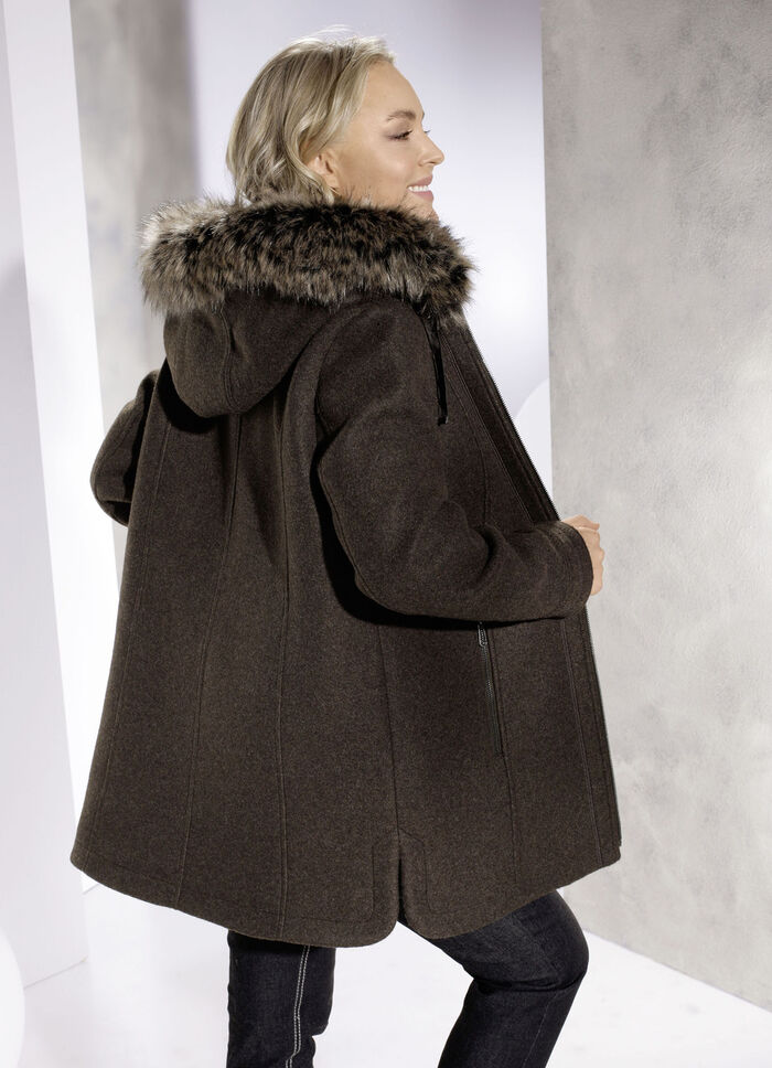 Jacke mit abnehmbarer Kapuze 