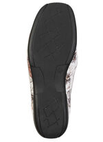 ELENA EDEN, bequeme Damen-Slipper, Weite H, mit herausnehmbarem Fußbett ECRU-BUNT