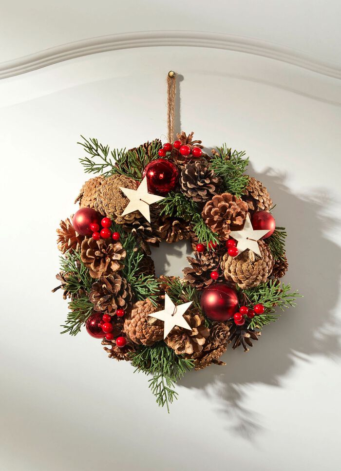 Wandkranz mit Aufh&auml;ngung aus Juteseil 