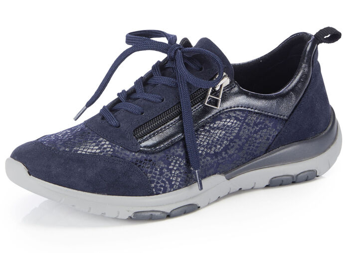 ELENA EDEN Sneaker mit glänzend bedrucktem Elastikmaterial MARINE