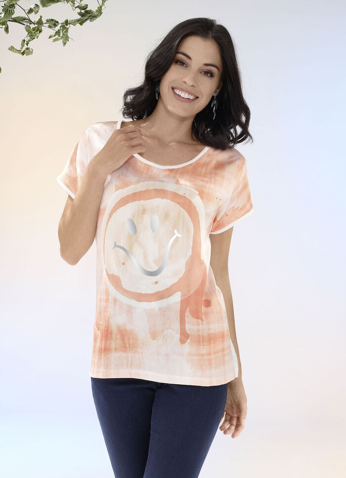 Shirt mit witzigem Glanz-Motiv-Druck 