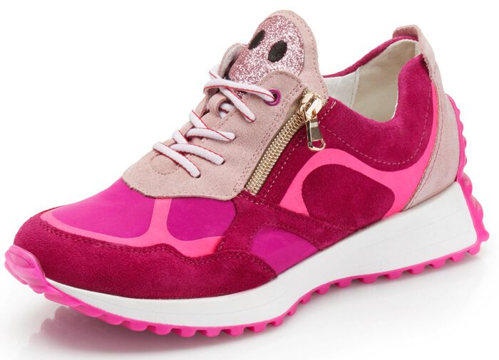 Waldl&auml;ufer Sneaker mit frecher Glitzer-Applikation PINK