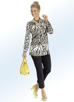 Longbluse mit Inkjet-Druck 