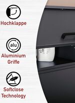 Raffinierte Schr&auml;nke mit Melaminbeschichtung ANTHRAZIT