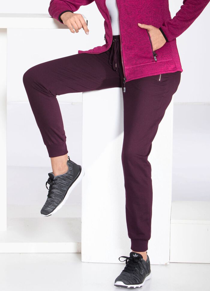 Freizeithose mit Rei&szlig;verschluss-Taschen in 4 Farben BEERE