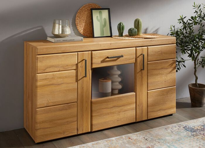 Kommodenserie mit T&uuml;ren und Schubladen mit Softclose EICHE HELL