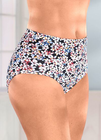 Viererpack Slips mit farbbrillantem Bl&uuml;mchendessin 