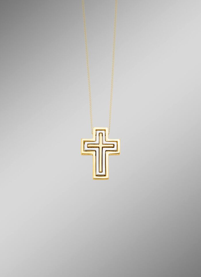 Kreuz-Anh&auml;nger mit Brillanten 