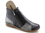 Gemini Stiefelette mit Zierreißverschluss SCHWARZ-GRAU