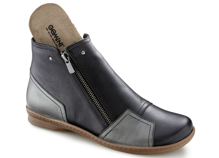 Gemini Stiefelette mit Zierreißverschluss SCHWARZ-GRAU