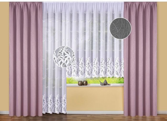 &Uuml;bergardine  mit Universalschienenband ANTHRAZIT