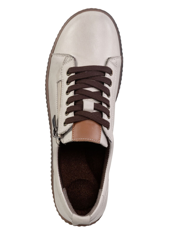 ELENA EDEN Schnürschuh mit Seitenreißverschluss KIESEL