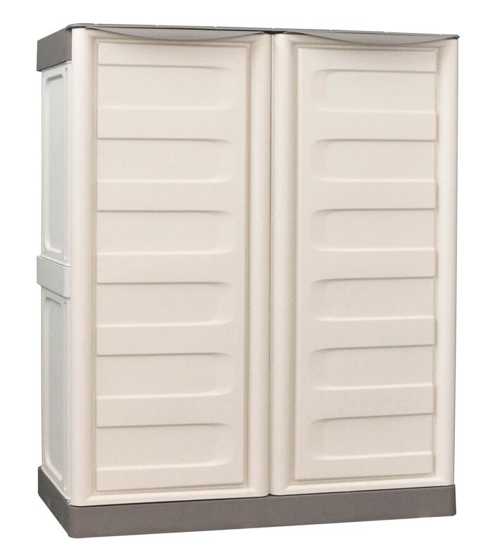 Praktische Gartenschr&auml;nke mit Stahlscharnieren BEIGE-TAUPE