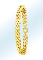 Panzerketten-Armband mit Schmuckfederring 