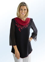 Tunika mit toller Bl&uuml;ten-Applikation 