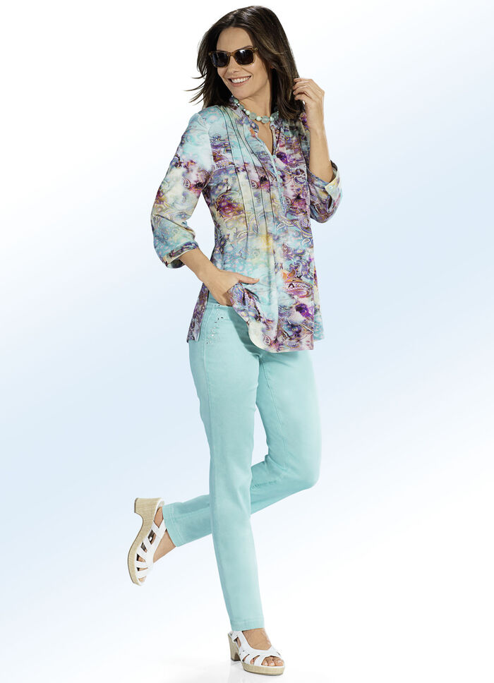 Shirt-Tunika mit hübscher Biesenzier 