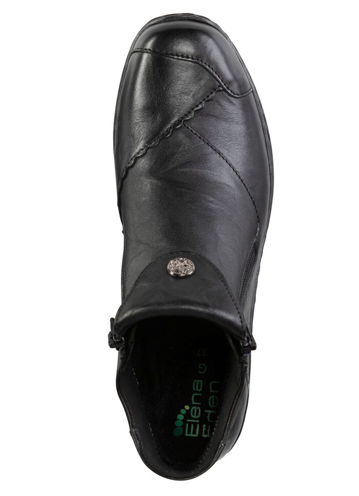 ELENA EDEN Bootie mit dezenter Knitter-Struktur und Metallschmuck 