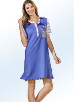 Zweierpack Nachthemden aus BIO-Baumwolle mit Druck BLAU/GRÜN