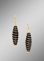 Ohrringe mit echtem schwarzen Achat 