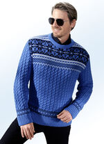 Fantasievoller Pullover mit Zopfmuster 