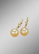 Ohrringe mit goldenen S&uuml;dsee-Perlen 