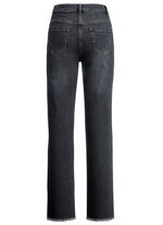 Jeans mit angesagtem Fransensaum SCHWARZ
